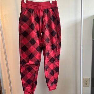 Zoe + Liv Red and Black Plaid Comfy Pants